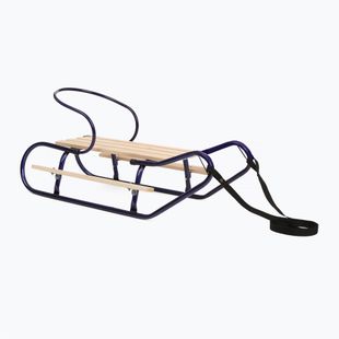 Metal sled HUMBAKA with backrest and footrest navy
