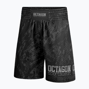 Octagon Geo Grunge black men's boxer shorts