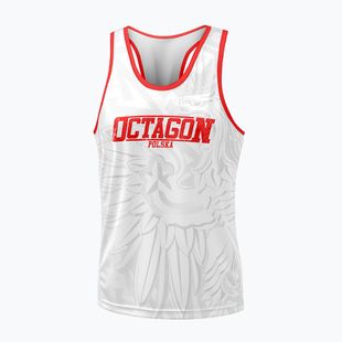 Octagon men's tank top Red and white