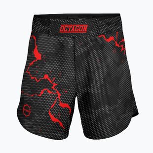 Men's training shorts Octagon Marble Camo MMA camo red