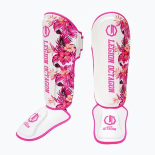 Shin guards Octagon Legion Flower white/pink