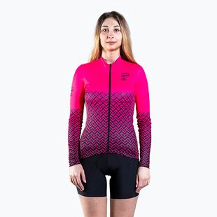 Women's cycling sweatshirt Quest Limone magenta