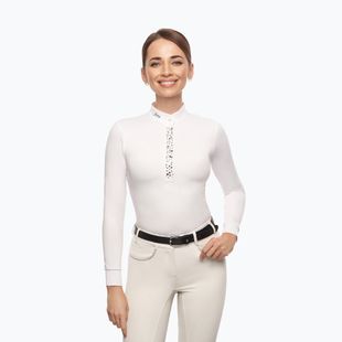FERA Equestrian Nebula women's competition longsleeve shirt white and gold 1.1.l