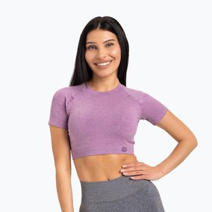 Women's training t-shirt Gym Glamour Seamless Rashguard lilac