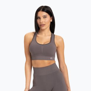 Gym Glamour Push Up training bra grey