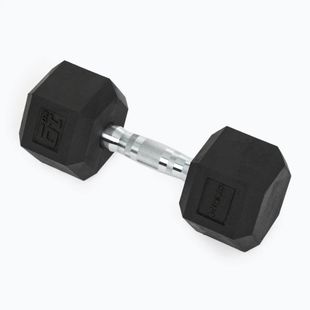 XTREXO Hex HXD100 rubberised dumbbell 10 kg