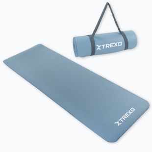 XTREXO NBR 15 mm exercise mat with strap blue