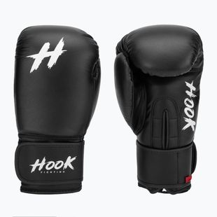 HOOK FIGHTING Ready to Fight leather boxing gloves black