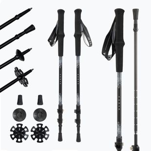KADVA Torre adjustable carbon trekking poles grey