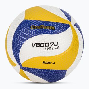 Children's volleyball ball OneTeam VB007J yellow/blue/white size 4