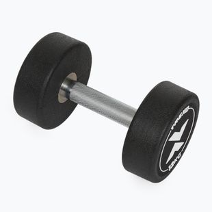 Rubber-coated cast iron dumbbell XTREXO Pro 12 kg black