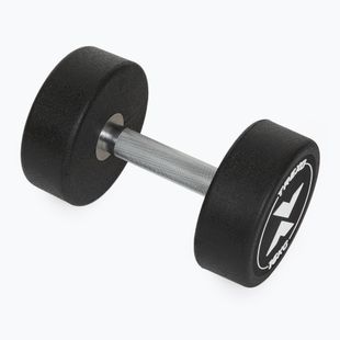 Rubber-coated cast iron dumbbell XTREXO Pro 16 kg black