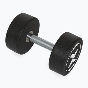Rubber-coated cast iron dumbbell XTREXO Pro 20 kg black