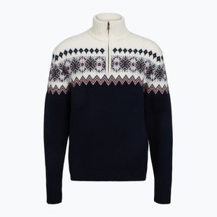 Men's sweater Woolcano SWT1091 Granatowy/Kremowy