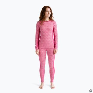Women's thermal underwear set Woolcano SET1109 Pink