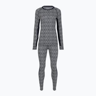 Women's thermal underwear set Woolcano SET1109 Granatowy