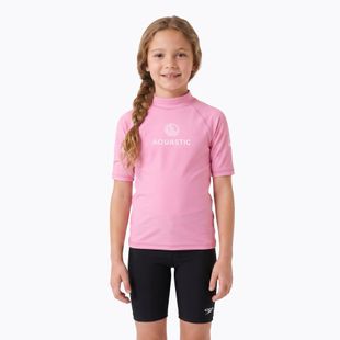 Children's T-shirt AQUASTIC Rimos UV 50+ UPF pink