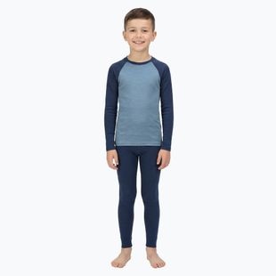Children's thermal underwear set WOOLCANO Merino SET0982 blue