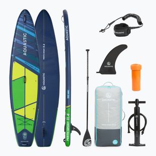 Set board SUP inflatable AQUASTIC Perth Sport 11'4" MSL allround green