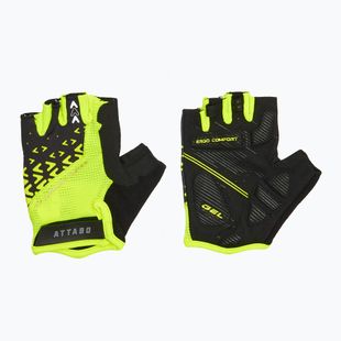 ATTABO Vito gel shock proof lime/black cycling gloves