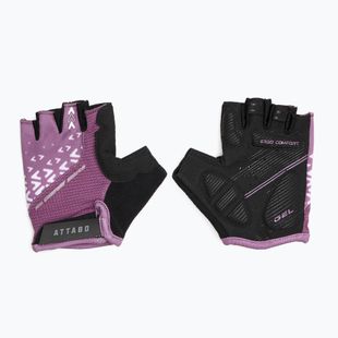 Children's cycling gloves ATTABO Vito JRG gel shock proof pink/black