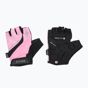 Women's cycling gloves ATTABO Kinu Pro WMNS shock absorbing system pink/black