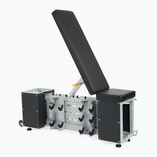 XTREXO Storage adjustable training bench black