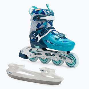 Children's inline skates ATTABO Flashled adjustable blue