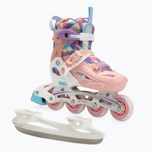 Children's inline skates ATTABO Flashled adjustable pink