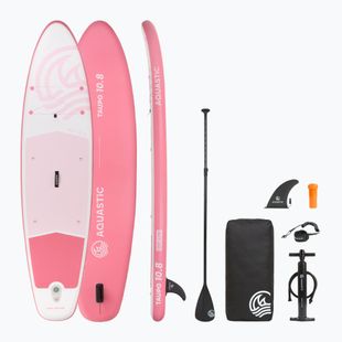 Set board SUP inflatable AQUASTIC Taupo 10'8" allround pink