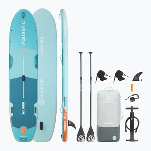 Inflatable board set SUP AQUASTIC Tourer 12'0" 2-os green