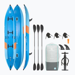 3-person inflatable kayak AQUASTIC Cortez 15'7" hybrid blue
