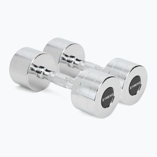 XTREXO chrome dumbbells 2x7 kg silver