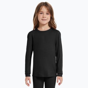 Children's thermal sweatshirt WOOLCANO thermal 100% MERINO TOP00947 black