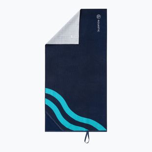 AQUASTIC Wavey navy blue/blue towel