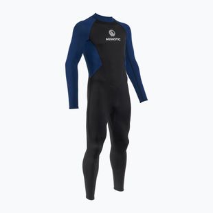 Men's swimming wetsuit AQUASTIC Wavey LG 2 mm black/blue