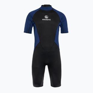 Men's swimming wetsuit AQUASTIC Wavey 2 mm black/blue