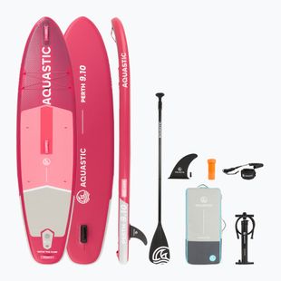 Inflatable board set SUP AQUASTIC Perth 9'10" pink