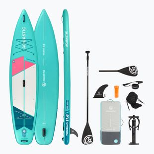 Inflatable board set SUP AQUASTIC Touring 11'6" green