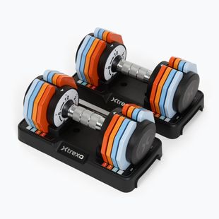 XTREXO adjustable dumbbell set 2 x 10 kg multicolour