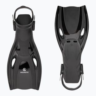 AQUASTIC Cove black snorkelling fins