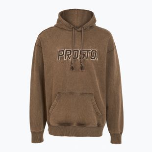 Men's PROSTO Checked Hoodie dark brown
