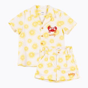 KID STORY children's set Shirt and shorts lime paradise