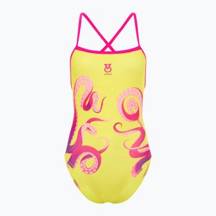 SWEEP Aqua Kraken women's one-piece swimsuit pink/yellow