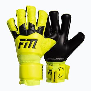 Goalkeeper gloves Football Masters Invictus X yellow fluo