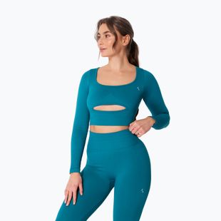 Women's training longsleeve Carpatree Dopamine Buzz Seamless petrol green
