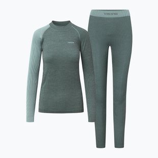 Women's thermal underwear set Viking Mounti Base Layer green