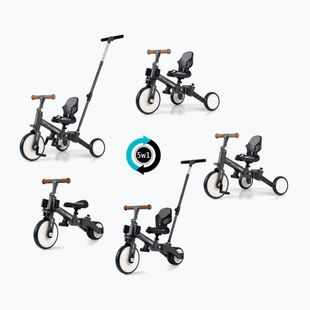 Balance bike Milly Mally 5w1 Optimus Max dark grey