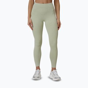 Women's training leggings 4F Solar Punk FNK F399 light green allover