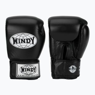 Boxing gloves WINDY Classic Genuine Leather black